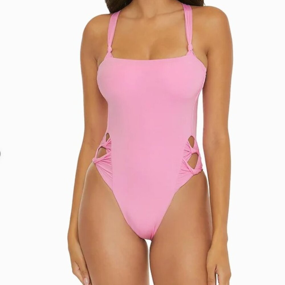 BECCA Nylon One-Piece Swimsuit, Pink, Size S - New With Tags and Unworn